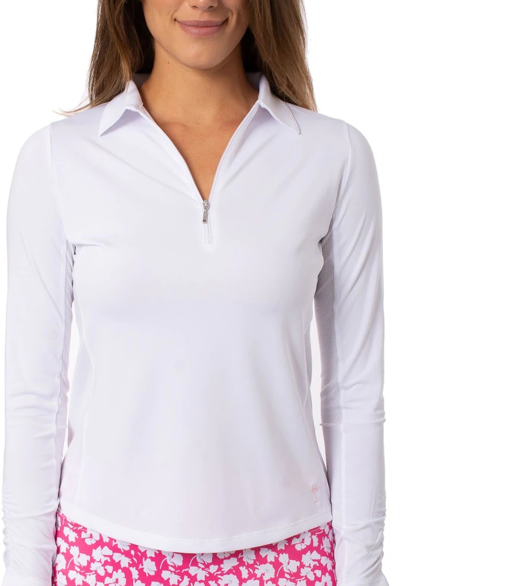 LONG SLEEVE POLO WHITE